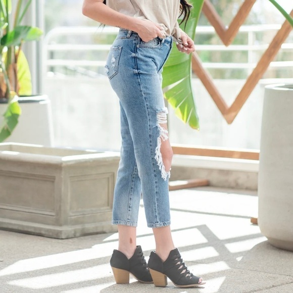 KanCan 3 (25) Ruby High Rise Jeans Distressed Boyfriend Fit Style KC8571M - Picture 12 of 13